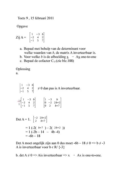 Toets Ix Toets Februari Opgave Zij A