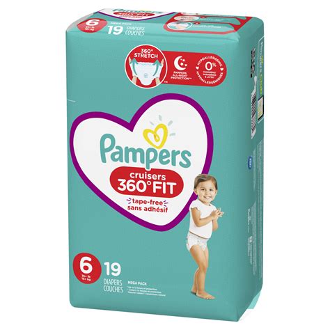 Pampers Cruisers 360 Fit Diapers Active Comfort Size 6 19 Ct