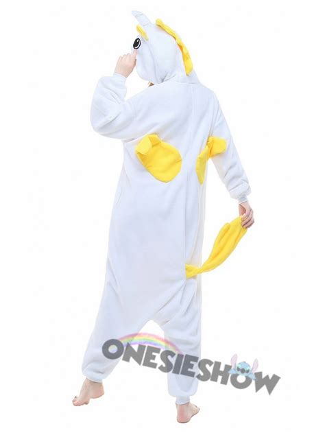 Gelbes Einhorn Kigurumi Onesie Pyjamas Polar Fleece Tier Unisex Kostüme