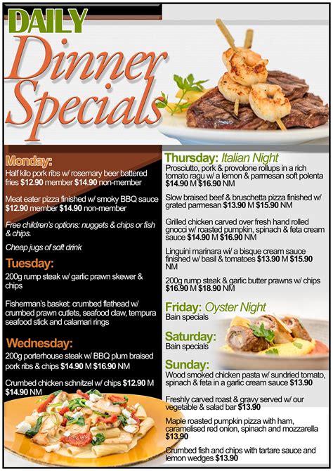 Daily Dinner Specials (A0). Would you like a design like this for your business? Email: ar ...