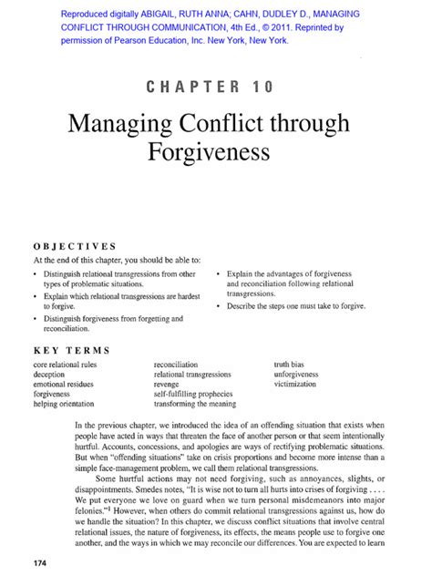 Managing Conflict through Forgiveness | PDF | Forgiveness | Empathy