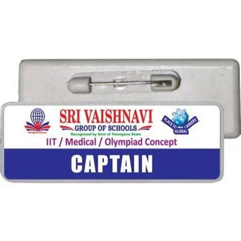 Printed Plastic Name Badge For In Schools And Advertising At Rs 12