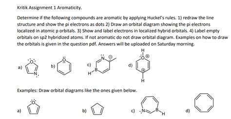 Solved Kritik Assignment 1 Aromaticity. Determine if the | Chegg.com