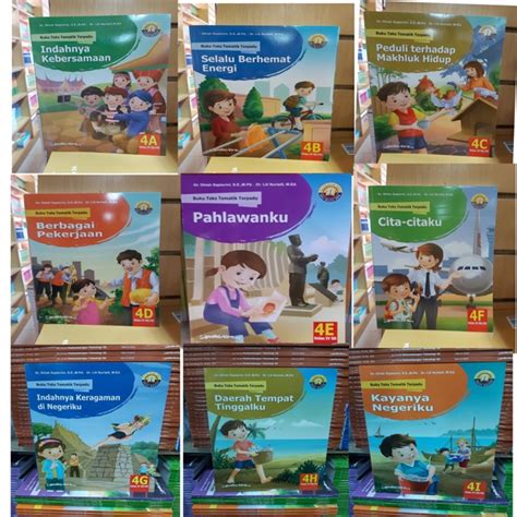 Jual Buku Teks Tematik Terpadu Kelas 4 SD MI K13 Revisi Jilid 4A 4B 4C