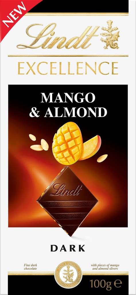 Lindt Excellence Mango Almond Bar 100 G Piccantino Online Shop UK