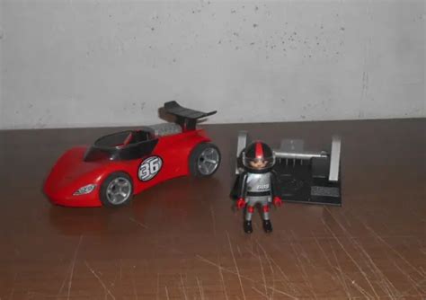 Lot Figurine Playmobil Personnage Voiture De Course Eur Picclick Fr