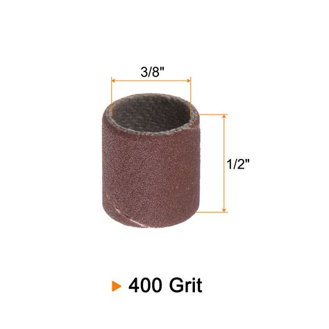 100pcs Sanding Drums 3 8 Inch Mini Sanding Sleeves 400 Grit Sanding