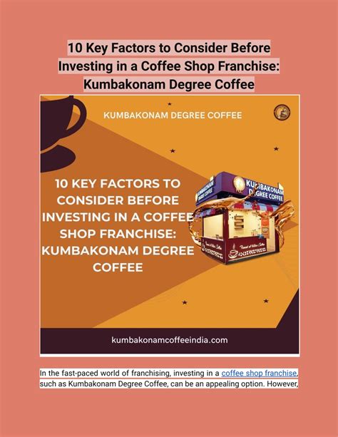 Ppt 10 Key Factors To Consider Before Investing In A Coffee Shop