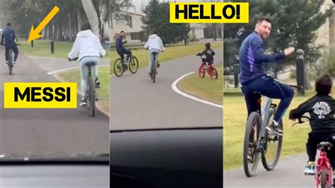 Lionel Messi Riding A Bike Says Bye Full Version YouTube