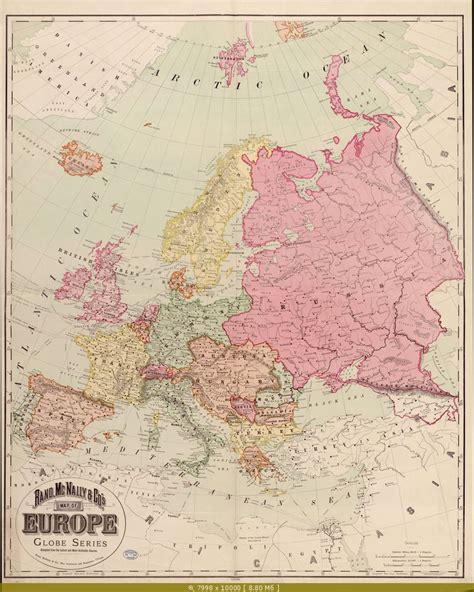 Европа 1894 Превью Карты 19 века Европа Все изображения