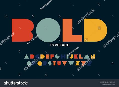 Strong Bold Retro Alphabet Font Cute Stock Vector (Royalty Free ...