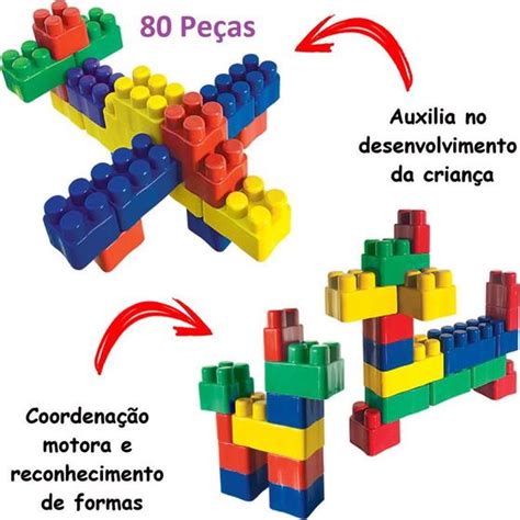 Blocos Criativos Pecinhas Monta Monta Brinquedo Did Tico Pedag Gico