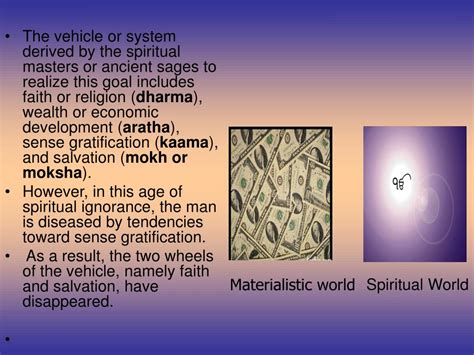 Ppt Faith Wealth Sense Gratification And Salvation Dharma Aratha