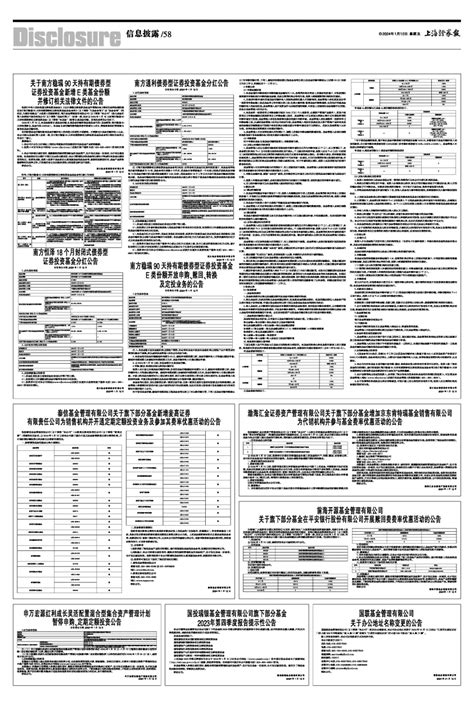 2024年01月12日 第58版：信息披露 上海证券报