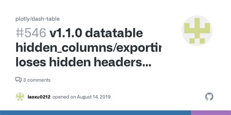 V1 1 0 Datatable Hidden Columns Exporting Loses Hidden Headers When