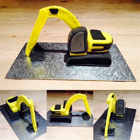 Jcb Digger Fondant Cake Topper Gateau