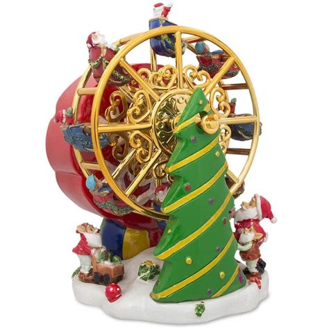 5 Rotating Ferris Wheel With Santa And Christmas Tree Music Box