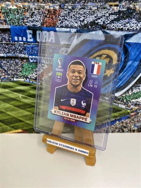 PANINI FIFA WORLD Cup Qatar 2022 Kylian Mbappe France PSG Sticker FRA19