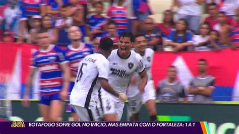 Vídeo Botafogo sofre gol no início mas empata o Fortaleza 1 a 1