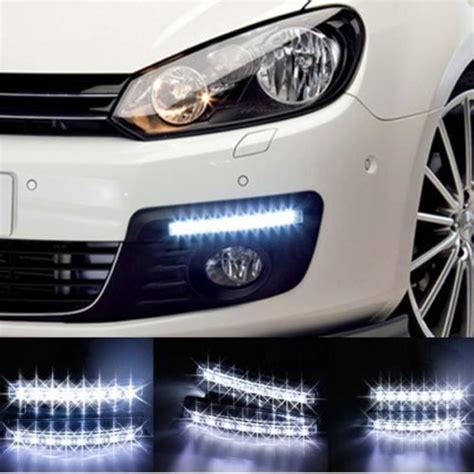 Led Drl Feux De Jour Avant Phare Diurne Eclairage Voiture Auto Led