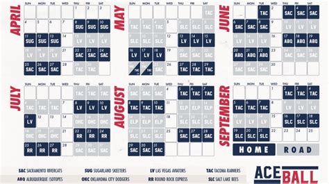 [high Resolution] Reno Aces 2023 Schedule