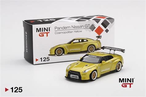 Mini Gt Pandem Nissan Gt R R35 Gt Wing Cosmopolitan Yellow 1 64