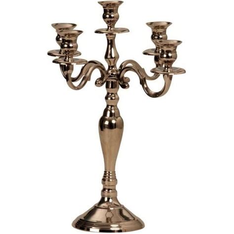 Bougeoir Chandelier Cinq Bras Cand Labre En M Tal Ext Rieur Argent