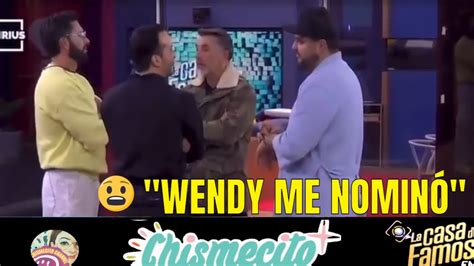 SERGIO ESTÁ CONVENCIDO QUE WENDY LO NOMINÓ LA CASA DE LOS FAMOSOS