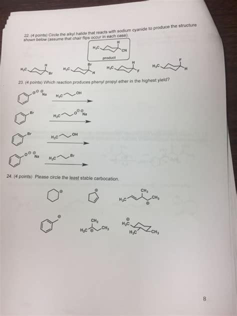 Solved Circle The Alkyl Halide That Reacts With Sodium Chegg