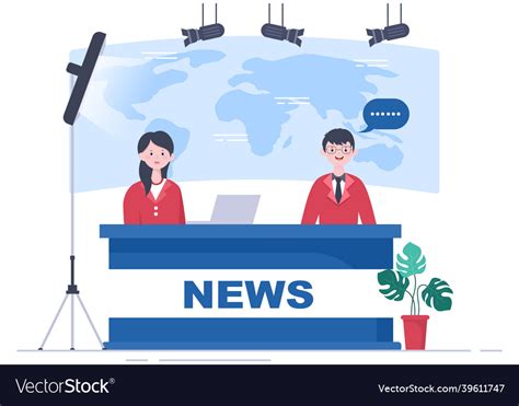 Breaking news reporter background Royalty Free Vector Image