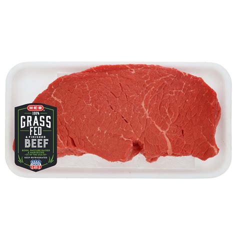 H E B Grass Fed Beef Top Round Steak London Boneless Usda Choice Shop Beef At H E B