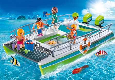 Playmobil Sports And Action 9233 Pas Cher Catamaran à Fond De Verre Avec