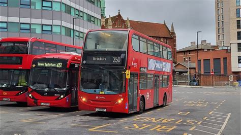 Full Route Visual Route 250 Brixton West Croydon Enviro400 T136