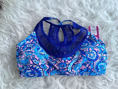 Womens Jr S M Bikini Top Blue Paisley Swimwear Xhilaration Ebay