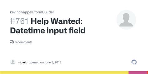 Help Wanted Datetime Input Field Issue Kevinchappell
