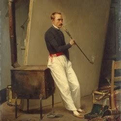 Self Portrait With Pipe Antoine Charles Horace Vernet