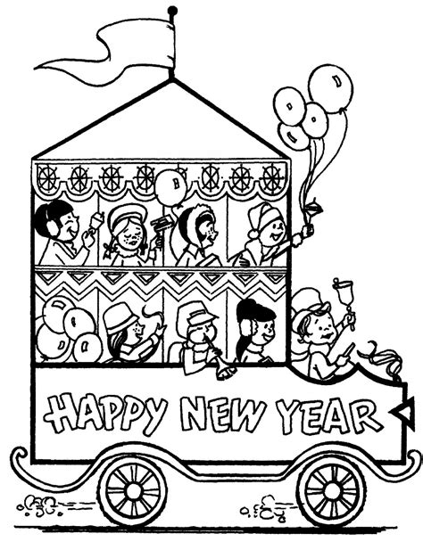 Coloriage Du Nouvel An Imprimer Une Tradition Festive Pour Petits