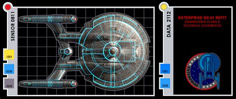 S.S. Enterprise NX-01 Refit Engineering Plans and Technical Schematics