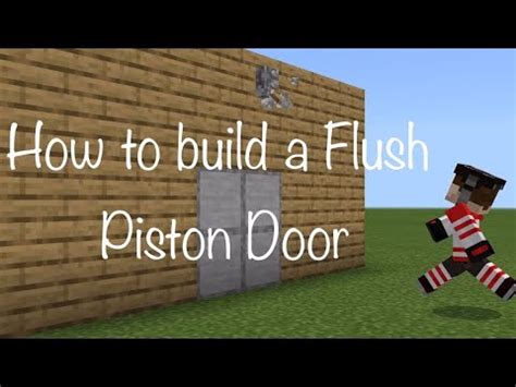 How To Build A Flush Piston Door Jeb Door In Minecraft Bedrock Youtube