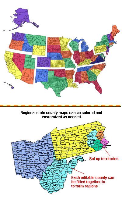 Two Maps With Different States Labeled In Red And Blue One Showing The