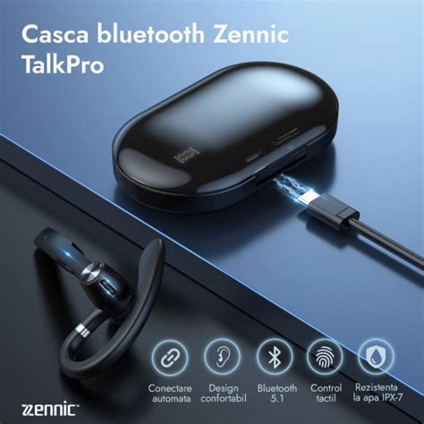 Casca Bluetooth Wireless Zennic® Talk Pro Business