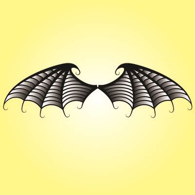 Black & White Bat Wings Free Vector Download | FreeImages