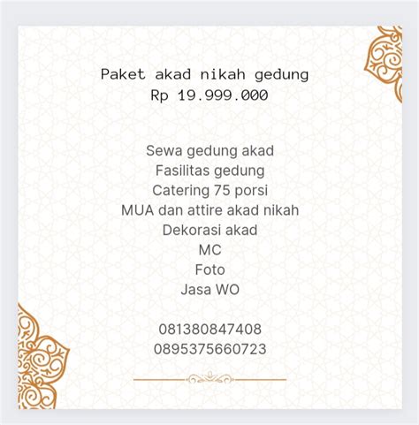 My Wedding Karawang Paket Akad Nikah Gedung