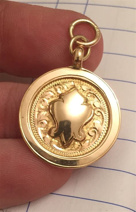 Antique 9ct Gold Pocket Watch Fob Pendant And Chain Birmingham 1926