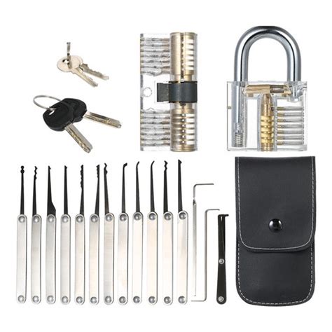 Kit Cadeira Bloqueio Lock Picking Ferramenta Dois Transparente