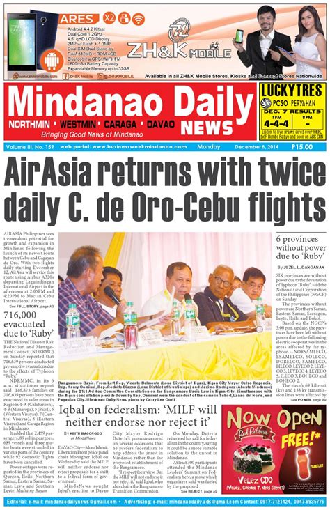 Mindanao Daily Northmin December 8 2014 By Mindanao Daily News Issuu