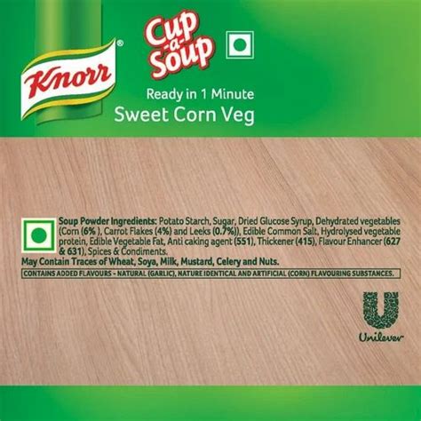 Green Knorr Sweet Corn Veg Cup A Soup For Cooking Packaging Size