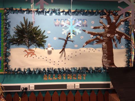 Winter Display And Stickman Winter Classroom Display Preschool Display