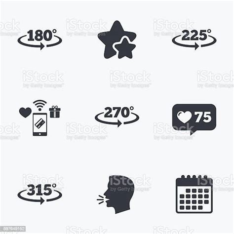 Angle Degrees Icons Geometry Math Signs Stock Illustration Download Image Now Badge