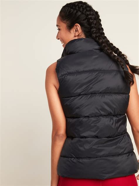 Old Navy Women S Frost Free Puffer Vest Black Jack Size M In 2021